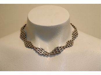 Vintage Sterling Silver Link Necklace. 66.1 Grams  (J-29)