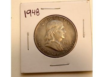 US Mint 1948 Franklin Half Dollar 90 Silver Coin