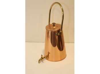Vintage Copper And Brass Coffee Pot  With Spigot