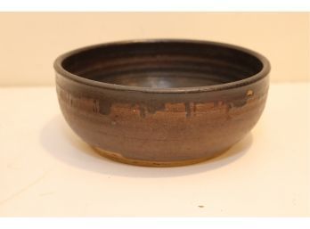 Vintage Stoneware Bowl Signed Peg Miller