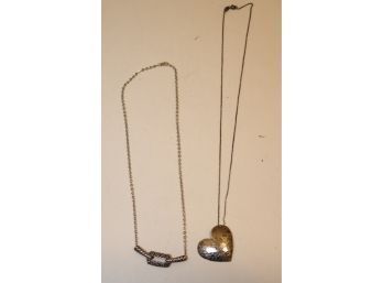 Pair Of Sterling Silver Necklaces   (TRJ-11)