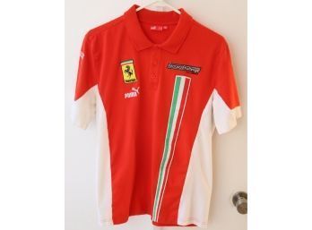 RARE Ferrari Challenge PUMA Polo Shirt Size Medium