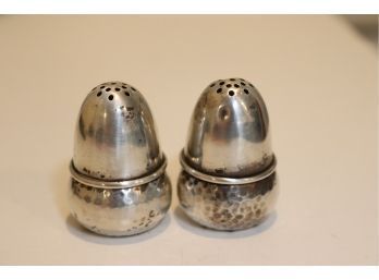 Vintage Pair Of 830s Silver Salt And Pepper Shakers   (J-38)