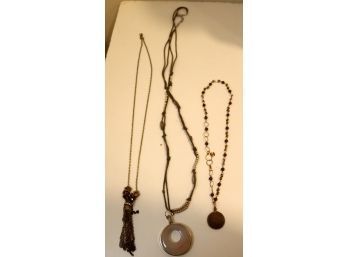 3 Necklaces Costume Jewlery 1836 US Penny Charm  (TRJ-7)