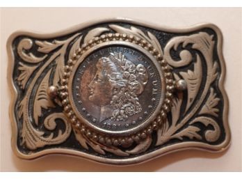 1881 Morgan Silver Dollar US Coin Belt Buckle