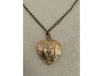 Vintage 14k Gold Heart Shaped Locket  (ASJ-7)