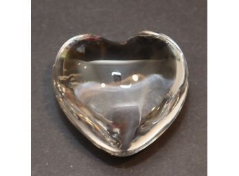 Baccarat Crystal Puffed Heart 3' Paperweight
