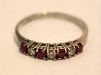 Vintage Sterling Silver And Gemstones Ring