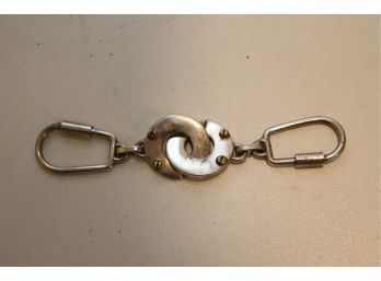 Vintage Sterling Silver Double Key Chain Mexico  (J-39)