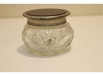 Empty Ralph Lauren Safari Cream Glass Trinket Vanity Jar