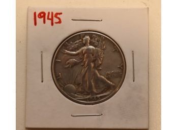 1945 Walking Liberty Silver Half-dollar US Coin