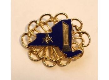 Vintage New York Mason Lapel Pin Masonic  (TC-7)