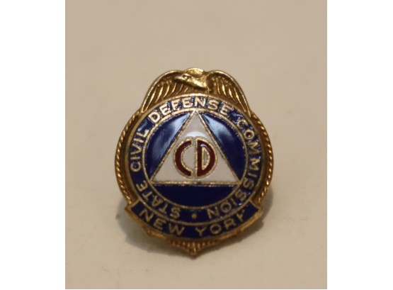 Vintage New York Civil Defense Lapel Pin   (MO-12)