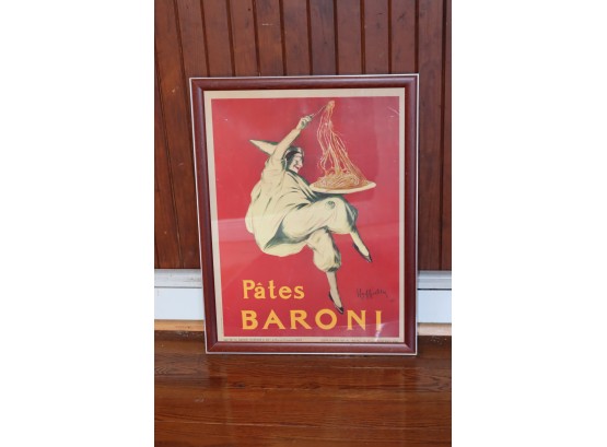 Framed Antique French Poster Pates Baroni Reproduction