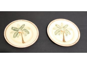Pair Of Home Trends Palm Plates
