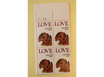 4 USPS LOVE 22 Cent Stamps