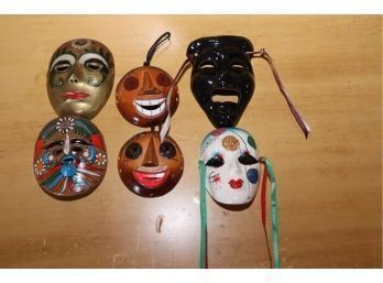7 Small Mask Wall Decor  (one Not In Main Picture)