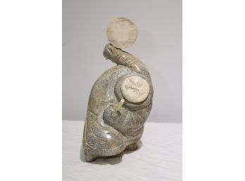 Vintage Eskimo Inuit Carved Stone Statue
