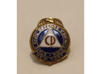 Vintage New York Civil Defense Lapel Pin   (MO-12)
