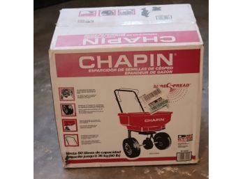 NEW IN BOX Chapin Seed/ Ice Melt Spreader  80lb Capacity