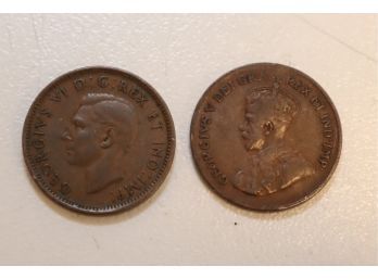 1928 & 1941 Canadian Pennies    (C-9)