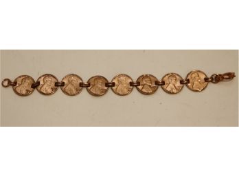 Vintage Lincoln Penny Copper Bracelete   (MO-9)