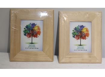 2 Wooden Unfinished 5x7 In. Picture Frames