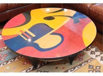Modern Multi Color 42' Round Coffee Table