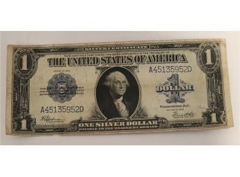 Large Size 1923 $1 Dollar Bill Silver Certificate Big Note Blue Seal (C-11)  A45135952D
