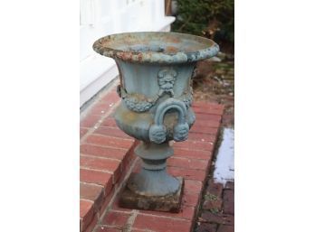 Vintage Cast Iron Urn Flowerpot
