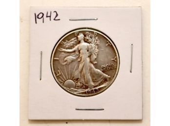 1942 Walking Liberty Half Dollar US 90 Silver Coin