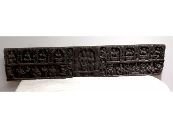 Vintage India Carved Wooden Wall Plaque