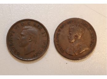 1928 & 1941 Canadian Pennies    (C-9)