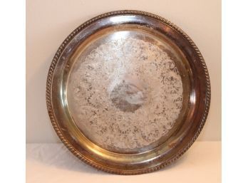 Vintage Round Silver Plate Tray