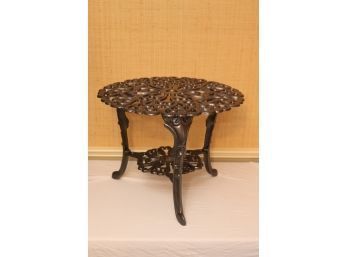 Round Cast Aluminum Outdoor Side Table
