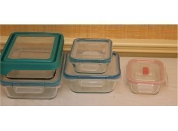 Glass Covered Food Storage Containers  (T-1)