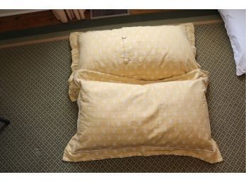 Yellow Bed Throw King Pillows
