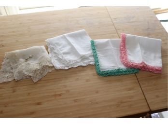 Lace Trim Handkerchiefs