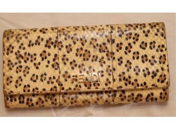 Fendi Leopard Wallet Animal Print