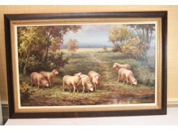 The Sheep Painting Framed