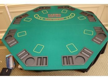 Casino Table Top Card Table With Storage Case