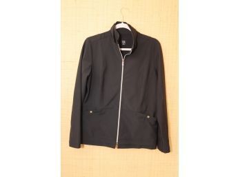 Black Zip Front Jacket By Tail Size M. (DT-3)