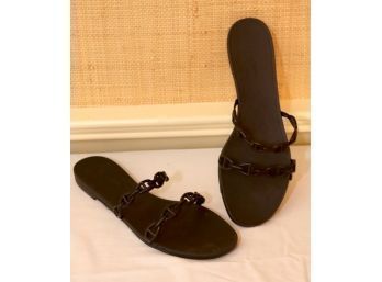 Hermes Rubber Chain Sandals Size 39