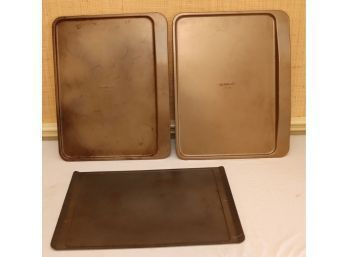 PAIR Of Calphalon 12x17 Inch Baking Sheet And One Unbranded. (CS-2)