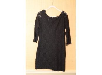 Diane Von Furstenberg Black Dress Size 12. (DT-8)