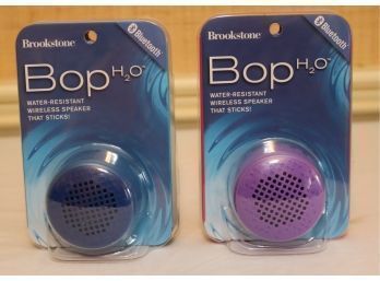 Pair Of New In Package Brookstone's Bop Bluetooth Speaker