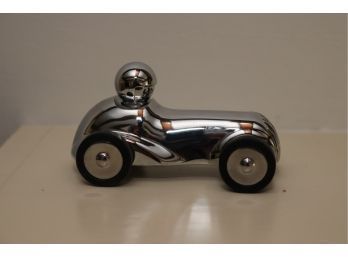Troika Grand Prix 1928 Race Car Paperweight Solid Metal Pull Back