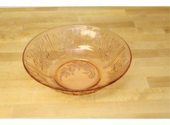 Vintage Pink Glass Bowl