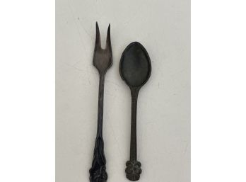 Antique Tiny Fork & Spoon (M-5)