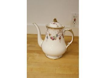 Vintage Royal Crown Derby English Bone China Royal Antoinette Tea Pot